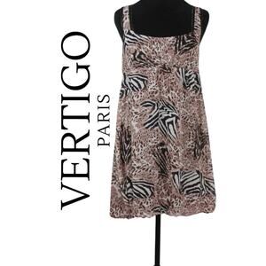 Vertigo Paris Animal Print Tank Dress Size Medium